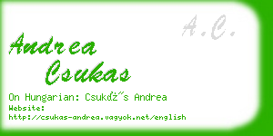 andrea csukas business card